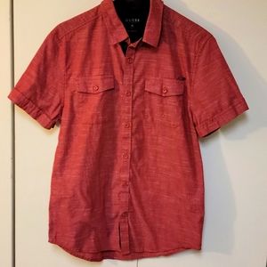 Guess men's buttons-down shirt & folded collar & slimfit